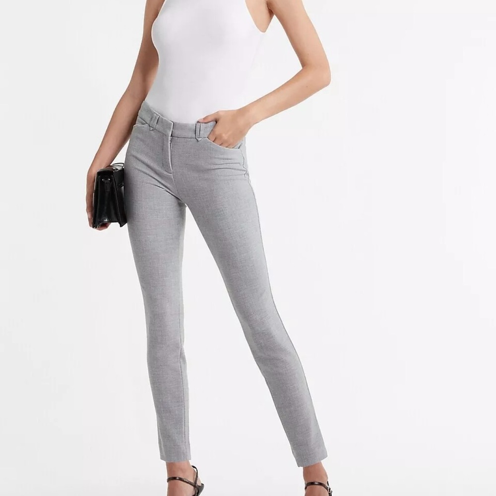 Women's Express Gray Mid-Rise Skinny Ankle Pants Size 6S